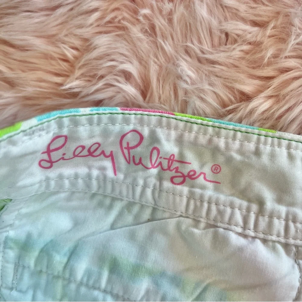 Lilly Pulitzer The Buttercup Short A Delicacy Pink Floral Scallop Hem Sz‎ 0